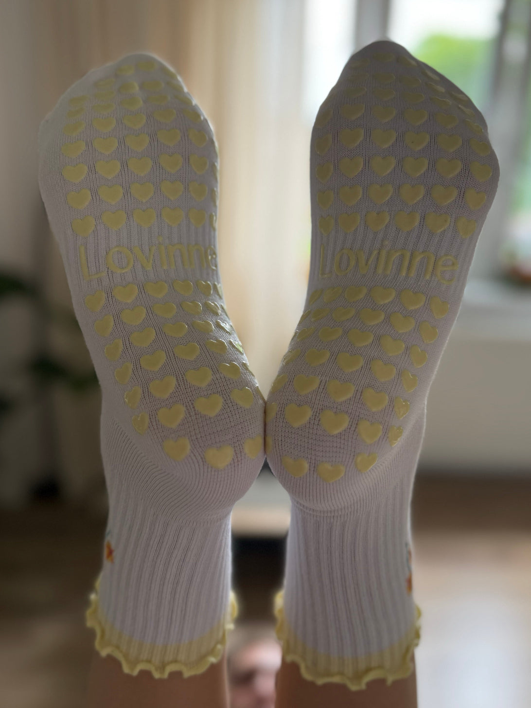 Skarpetki do pilatesu antypoślizgowe Kwiat